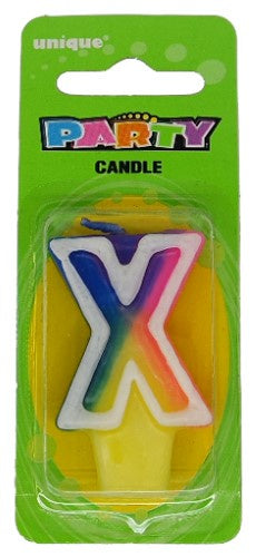 Rainbow Alphabet Candle X