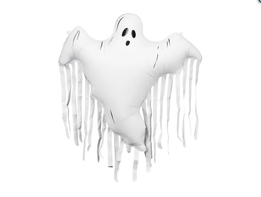 Party Deco Ghost Shape Foil Balloon with Tassels 93cm x 86cm