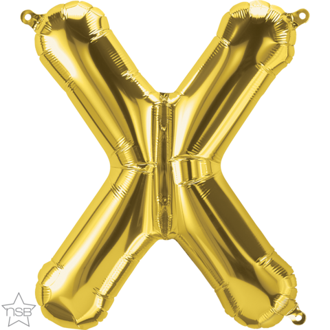 Foil Balloon 16" Letter Gold #X