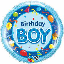 Bday Boy Blue Foil Balloon 18"(45cm)