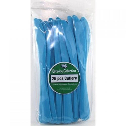 Plastic Knife Azure Blue Pack of 20