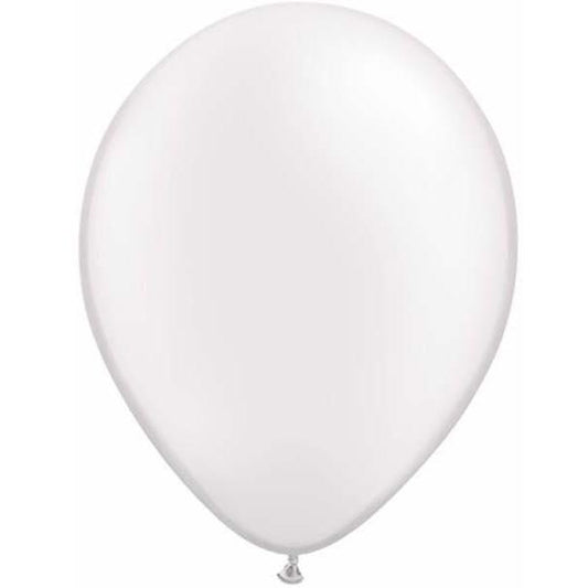 Latex 16"(40cm) Helium Quality Metallic Latex Balloons White Pack Of 50