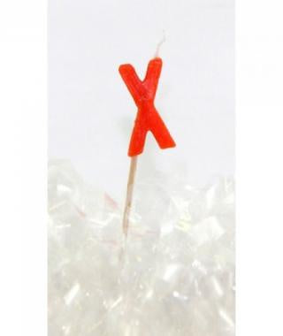 ALPHABET CANDLE #X ASSORTED COLOURS
