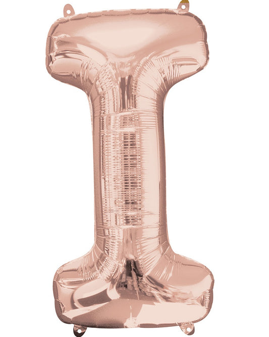 Anagram Large Foil Letter I Rose Gold