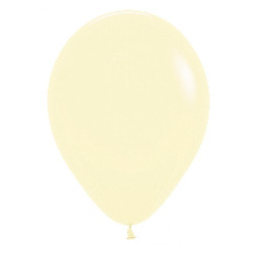 Latex Balloon 11"(28cm) Matte Pastel Yellow Pack Of 100