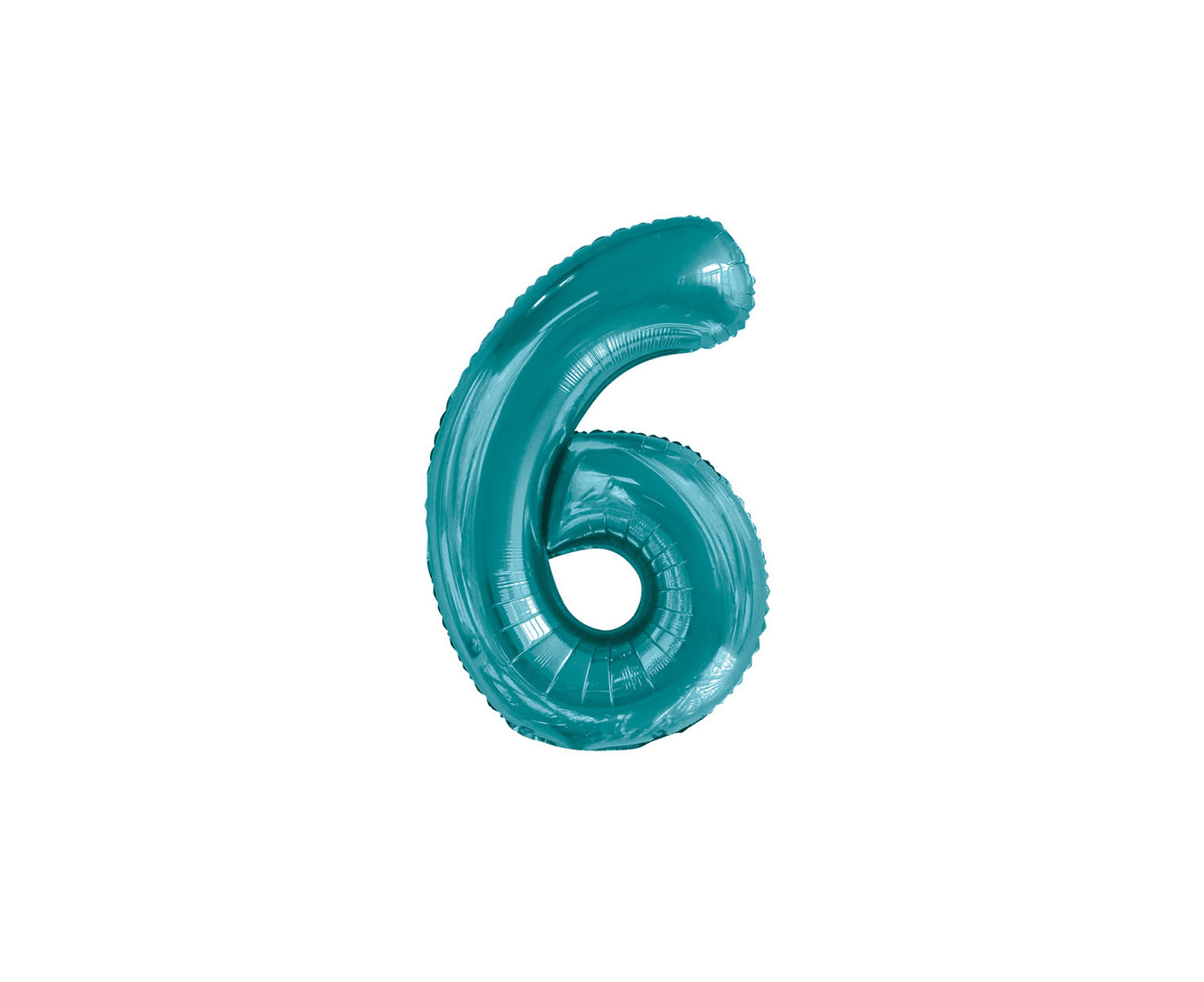 LARGE FOIL NUMBER BALLOON 34"(86CM) CARIBBEAN TEAL 6