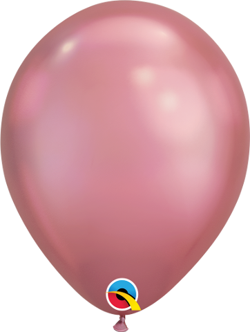 7" BALLOON CHROME MAUVE PACK OF 100