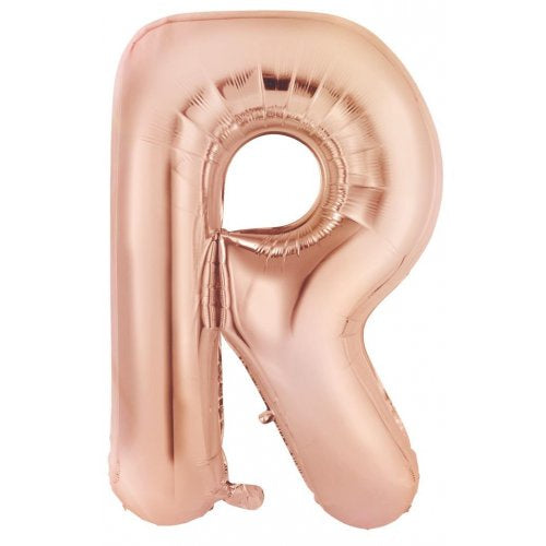 34"(86CM) Decrotex Foil Balloon Alphabet Rose Gold #R