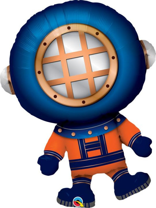 Large Foil Supershape Balloon 37" Deep Sea Diver