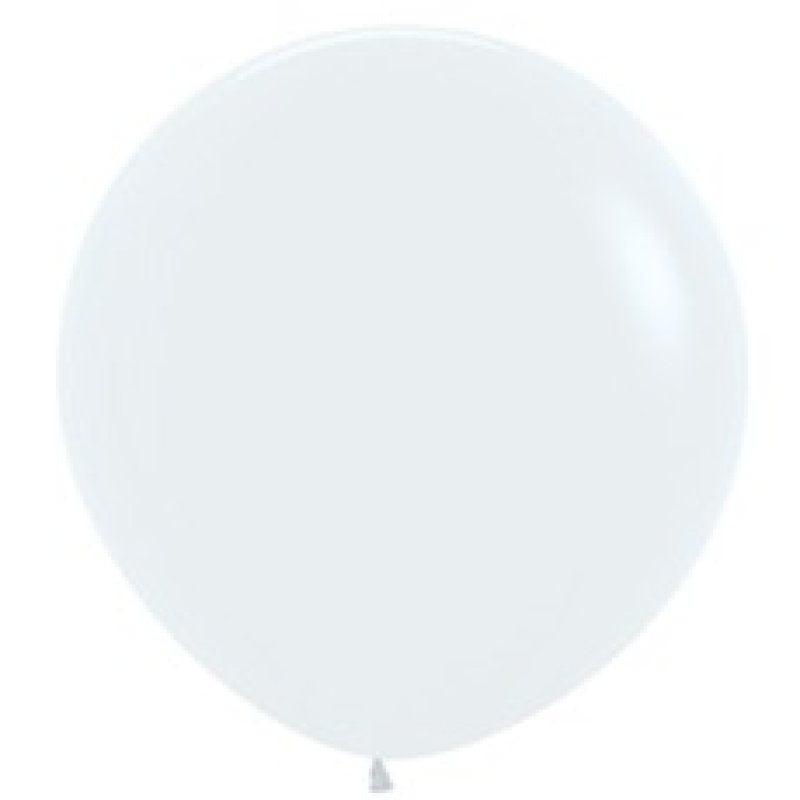 Sempertex Fashion White Latex Balloons 36" (90cm) – 2 Pack