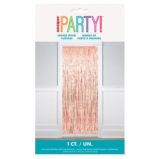 Rose GD Foil Fring Door Curtain 1x2M
