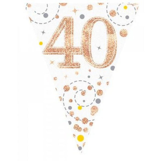 Sparkling Fizz Rose Gold Flag Banner 3.9m #40