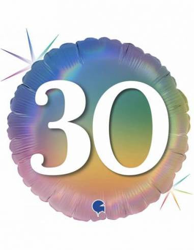 Pastel Rainbow #30 FOIL BALLOON 18" (45CM)