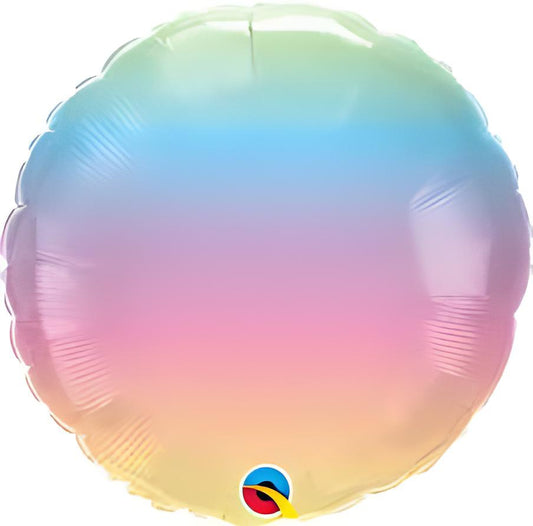 18" Round Foil Balloon Print Pastel Ombre