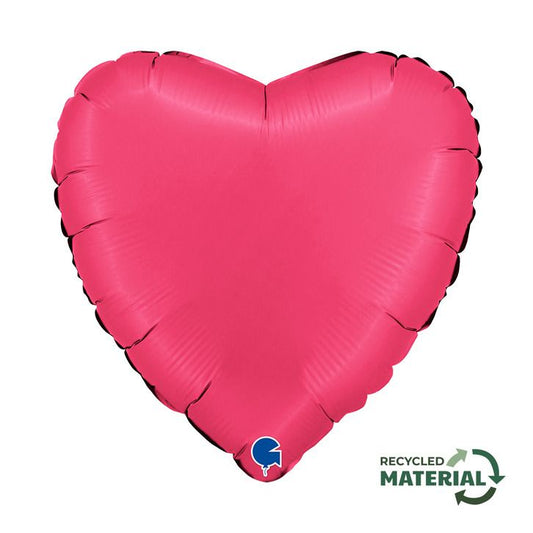 Foil Balloon Solid Colour Heart 46cm (18") Satin Lipstick (Magenta)