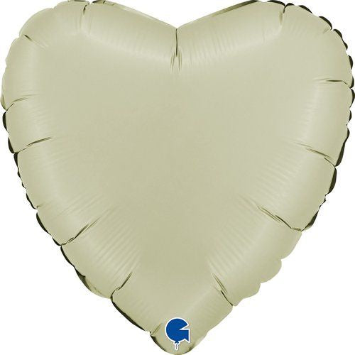 Foil Balloon Solid Colour Heart 46cm (18") Satin Olive Green
