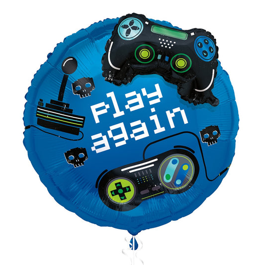 FOIL BALLOON 25" GAMER BALLOON/3D GAMER CTR-PKG
