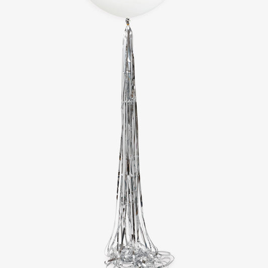 Silver Foil Tassel Balloon Tail 1.82m (6ft)