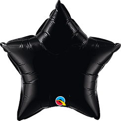 Star Black Plain Foil Balloon 36"