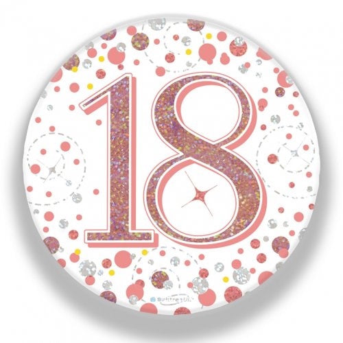 Badge 75mm Sparkling Fizz #18 Rose Gold Pack 1