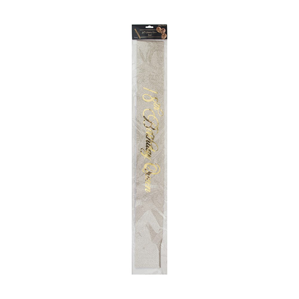 18TH BIRTHDAY SASH-GOLD