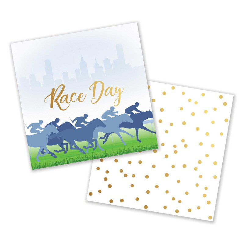 Race Day Hot Stamped Beverage Napkins – 50 Pack