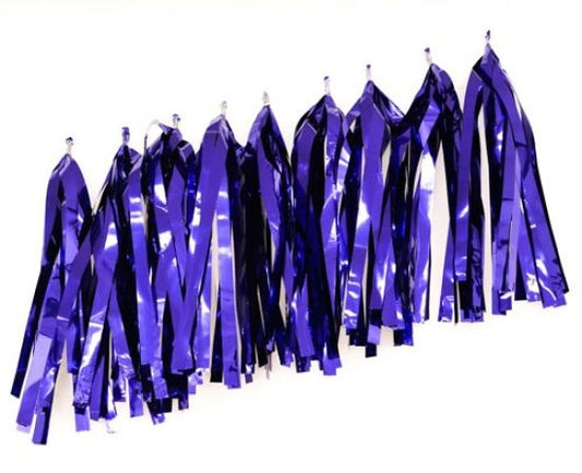 Tassels Metallic Purple Pack Of 9