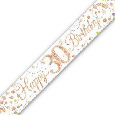 Sparkling Fizz Rose Gold Banner 2.7m 30th