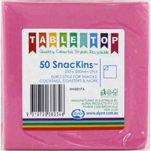 Cocktail Napkins Magenta Pack Of 50