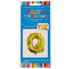 Foil Balloon 35cm Gold Q