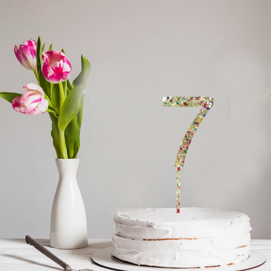 Acrylic Number Cake Topper 7