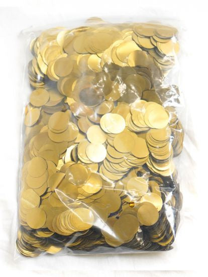 Metallic Confetti 2cm Satin Gold 250g
