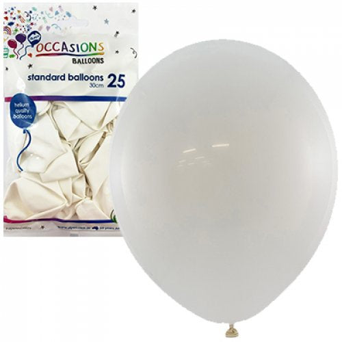 White 30cm OCCASION BALLOONS P25