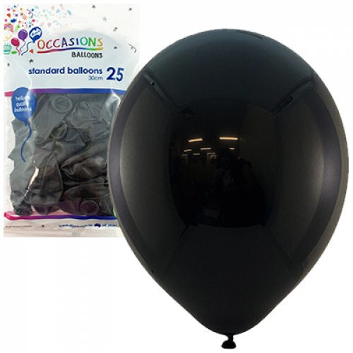 Black 30cm OCCASION BALLOONs P25