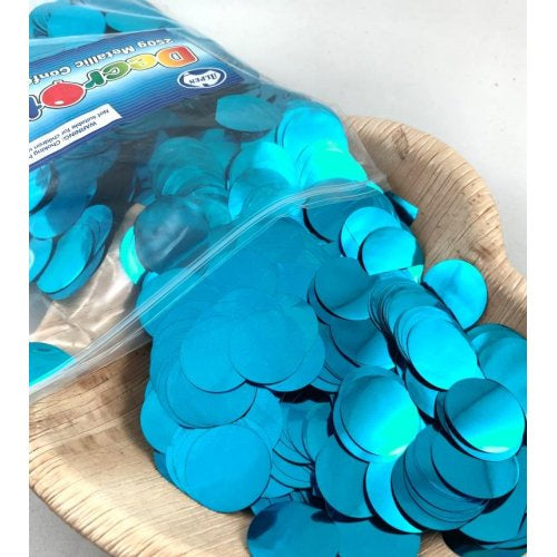 Metallic Confetti 2.3cm Teal 250g Alpen