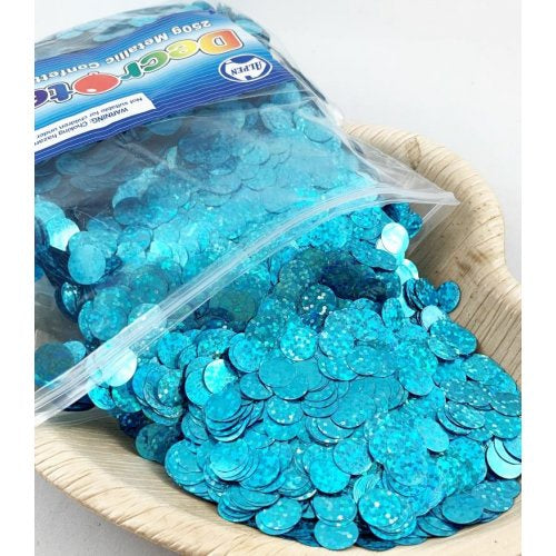 Holographic Metallic Small Confetti 1cm Light Blue 250g