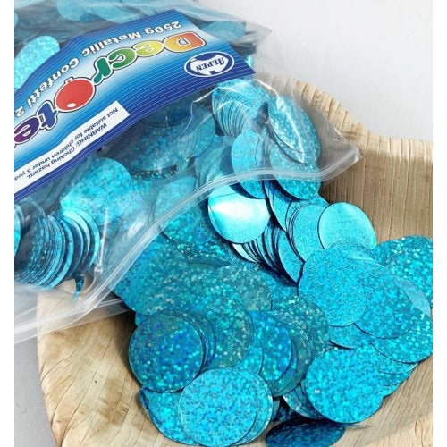Holographic Metallic Confetti 2.3cm Light Blue 250g