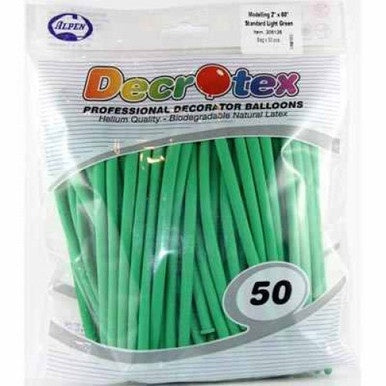 260s Fashion Green Sempertex Modelling Bag 50 – High-Quality Balloon Twisting Kit for Parties, Events, and Decorations