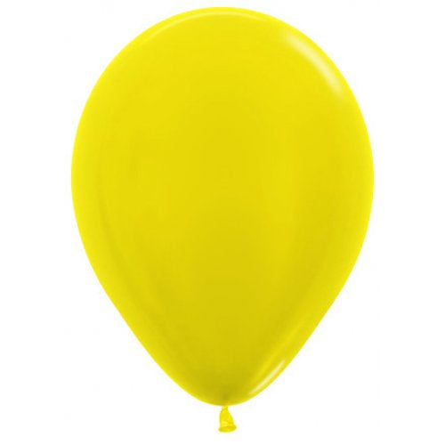 Met Yellow 12cm Sempertex Balloons Bag 100