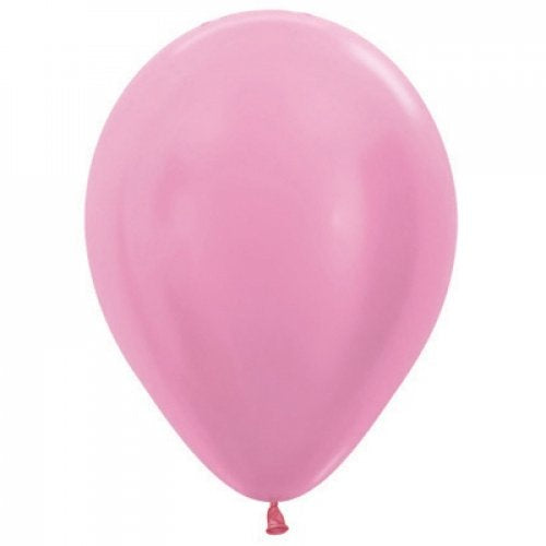 Satin Pink 12cm Sempertex Balloons Bag 100