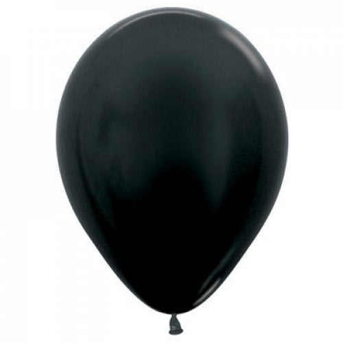 Met Black 12cm Sempertex Balloons Bag 100