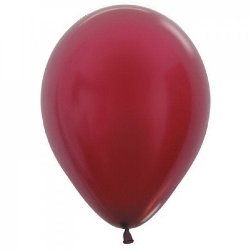 Met Burgundy 12cm Sempertex Balloons Bag 100