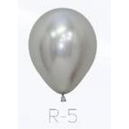Reflex Silver 12cm Sempertex Balloons Bag 50