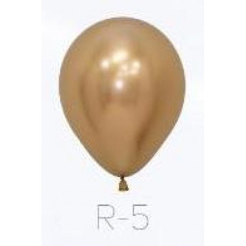 Reflex Gold 12cm Sempertex Balloons Bag 50