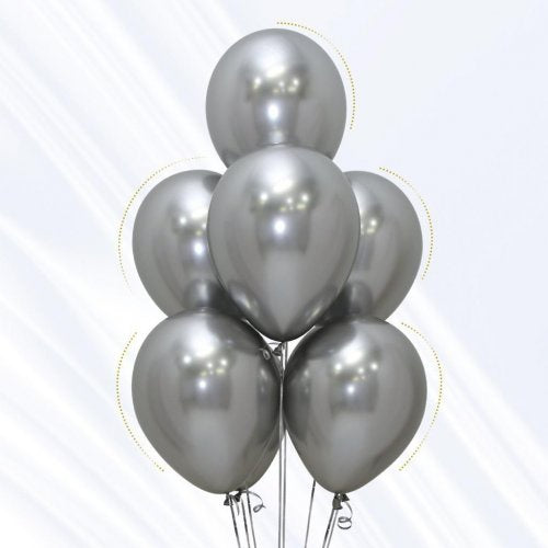 Reflex Silver 30cm Sempertex Balloons Bag 50