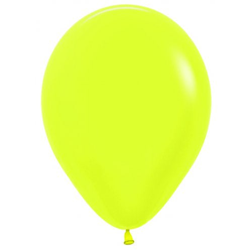 Fashion Latex Balloons Neon Yellow 30cm Sempertex Bag 100