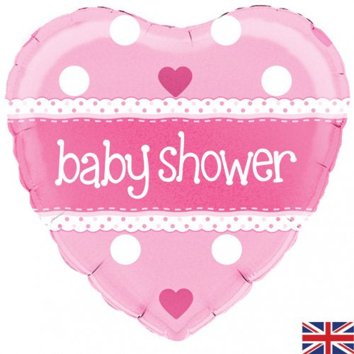 Baby Shower Pink Heart Foil Balloon 18"(45cm)