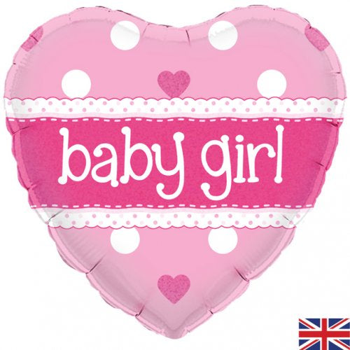 Baby Girl Pink Heart Heart Foil Balloon
