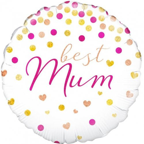 Best Mum Round Foil Balloon 18"(45cm)