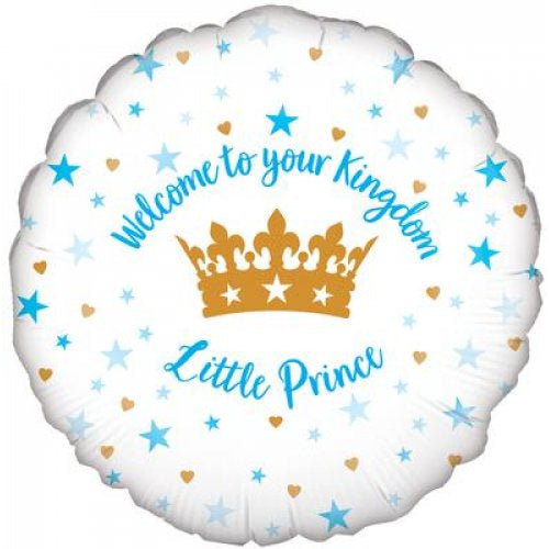 Foil Balloon 18"(45cm) Welcome Little Prince Round P1